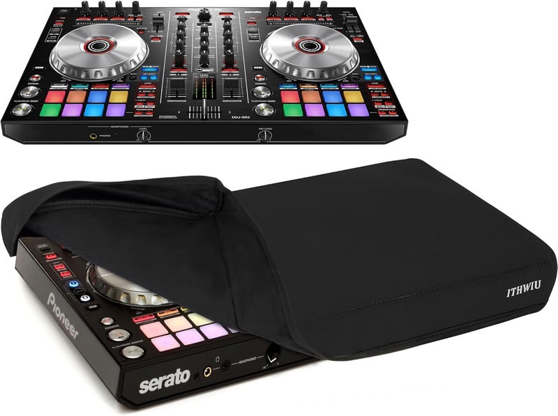 ITHWIU Mixer Protective Cover for DDJ SR SR2 Dustproof & Waterproof Cover 21.7" L X 13" W X 2.5" H, Black - Image 1